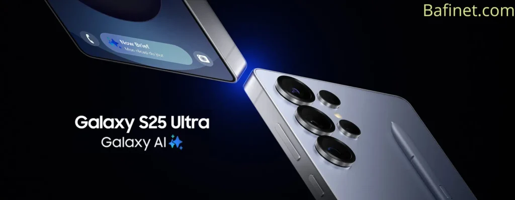 Gros plan sur deux smartphones Samsung Galaxy S Ultra avec un design métallique, un module photo avancé et un S Pen, illustrant l'innovation et la puissance de la gamme.